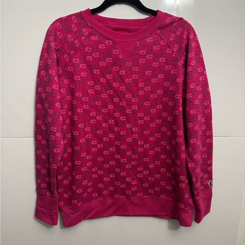 Champion Women's Fuchsia Logo Sweater